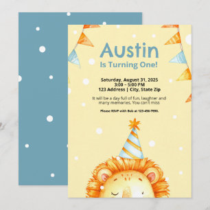 Safari Animal Birthday Invitations for Kids