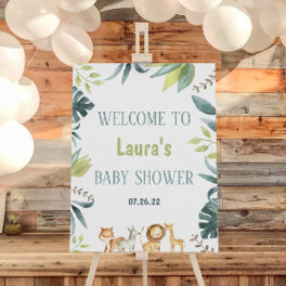 Safari Animal Birthday Party Welcome Sign