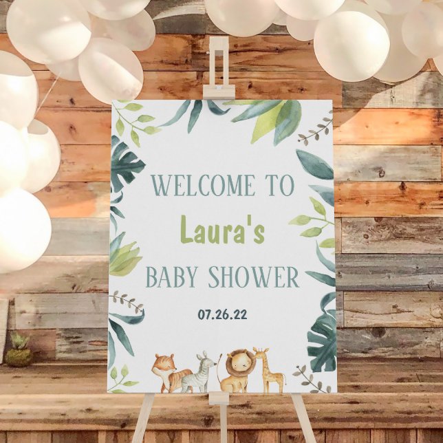 Safari Animal Birthday Party Welcome Sign (Creator Uploaded)