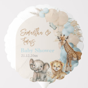 Safari animal Boho Oh Boy Baby Shower thanks Balloon