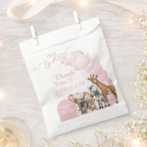 Safari animal Boho Oh Girl Baby Shower Favor Bag