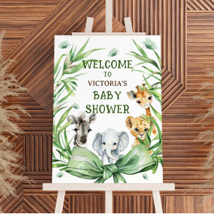 Safari Animal Boy Girl Baby Shower Welcome Foam Board