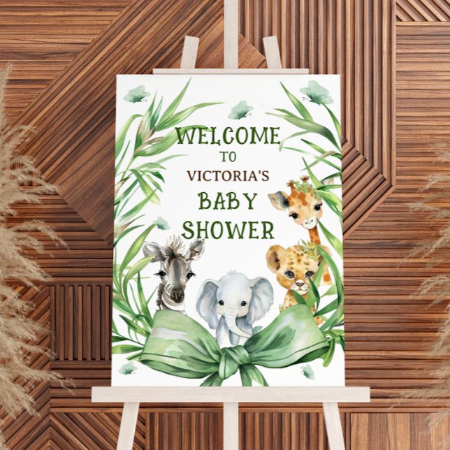 Safari Animal Boy Girl Baby Shower Welcome Foam Board (Creator Uploaded)