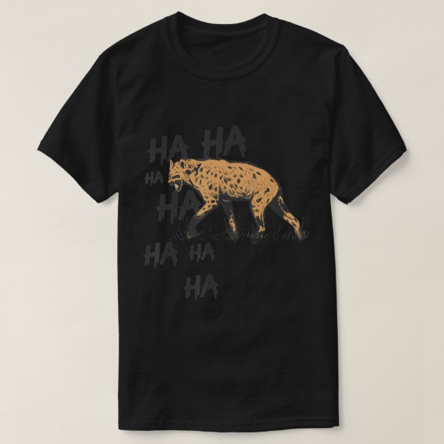 safari animal common laughing hyena T-Shirt (Design Front)