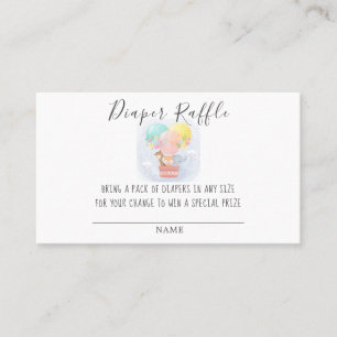 Safari Animal Diaper Raffle Baby Shower Business Card