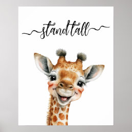 Safari animal Gender neutral minimal nursery quote Poster