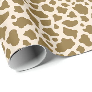 Safari Animal Giraffe Spots Print Wrapping Paper