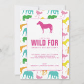 Safari Animal Girl Birthday Party Invitation (Front)