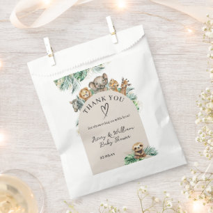 Safari Animal Jungle Modern Baby Shower Favor Bag