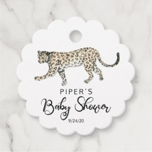 Safari Animal Leopard Baby Shower Thank You Favor Tags