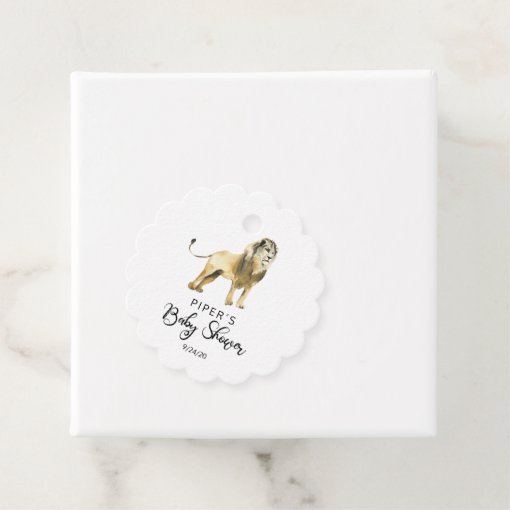 Safari Animal Lion Baby Shower Thank You Favor Tags Zazzle