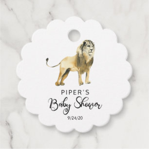 Safari Animal Lion Baby Shower Thank You Favor Tags