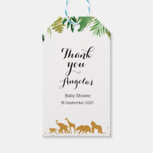 Safari Animal Modern Thank You Tag. Gift Tags