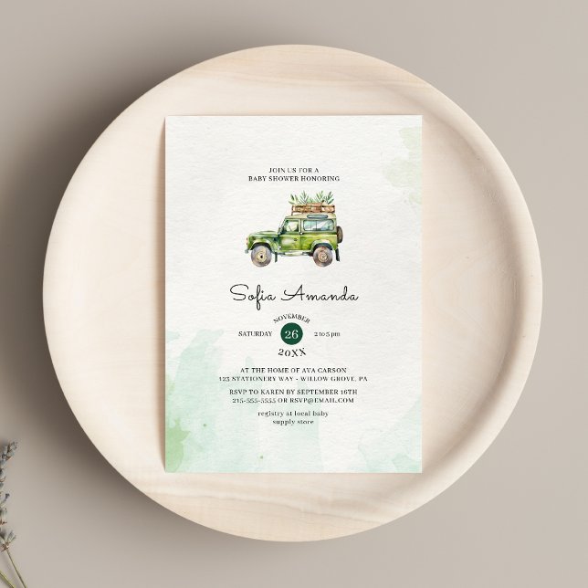 Safari Animal Nursery Baby Shower Invitation (Creator Uploaded)