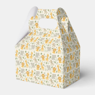Safari animal nursery print favor boxes