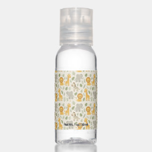 Safari animal nursery print hand sanitizer