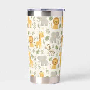 Safari animal nursery print insulated tumbler