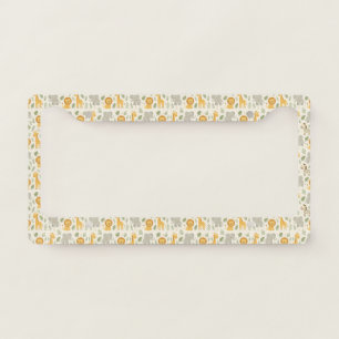 Safari animal nursery print license plate frame