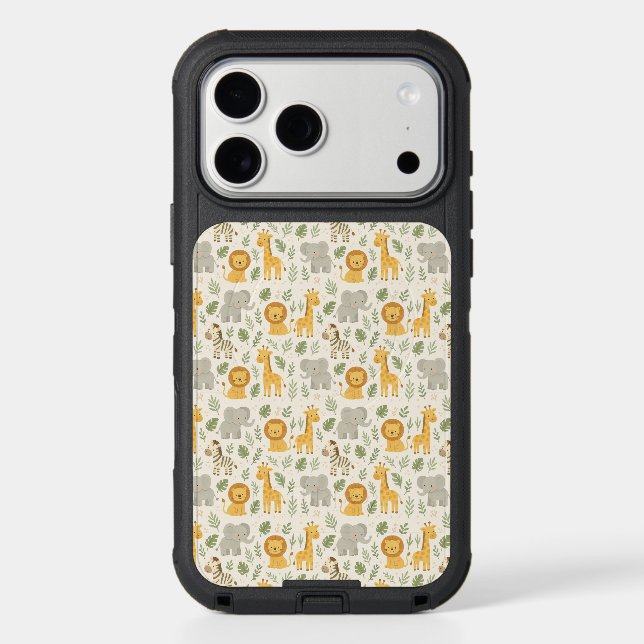 Safari animal nursery print otterbox iPhone case (Back)