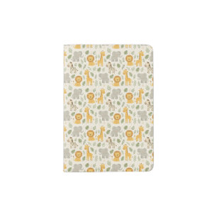 Safari animal nursery print passport holder