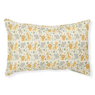 Safari animal nursery print pet bed