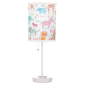 Safari Animal Nursery Print Table Lamp (Right)