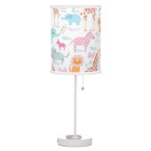 Safari Animal Nursery Print Table Lamp (Left)