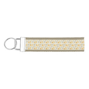 Safari animal nursery print wrist keychain