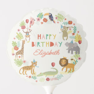 Safari Animal Party Balloon, Kids Cute Colorful Balloon