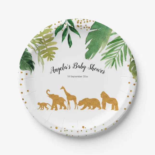 Safari Animal Party Paper Plates Zazzle