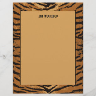 Safari Animal Print Black and Tan Tiger Paper