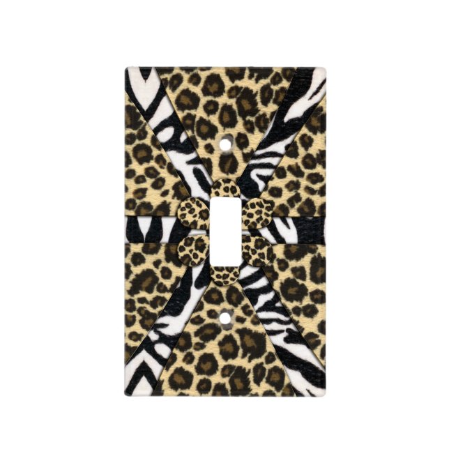 Safari Animal Print Design Light Switch Cover (Front)