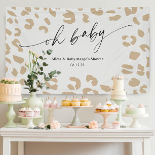 Safari Animal Print Gender Neutral Baby Shower Banner