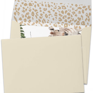 Safari Animal Print Gender Neutral Baby Shower Envelope