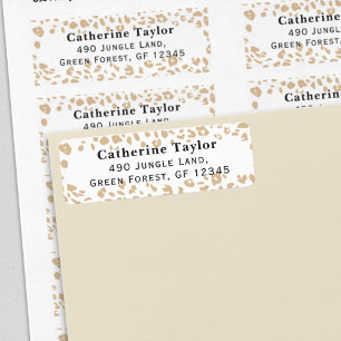 Safari Animal Print Gender Neutral Shower Return Label