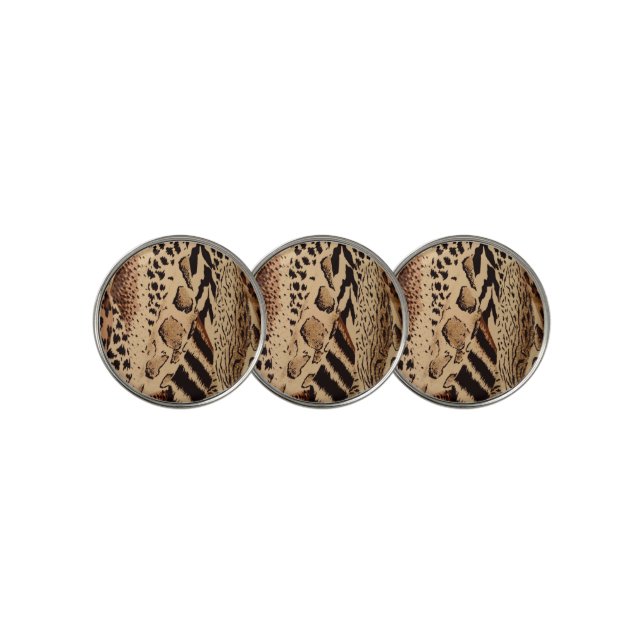Safari Animal Print Golf Ball Markers (3 Up)