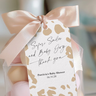 Safari animal print Modern Baby Shower Favor Gift Tags