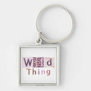 Safari Animal Print Wild Thing Keychain