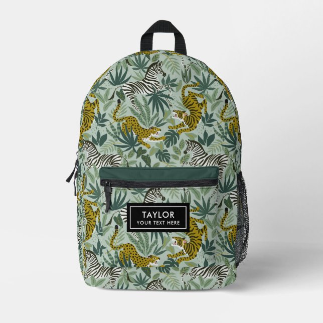 Safari Animal Printed Backpack (Front)