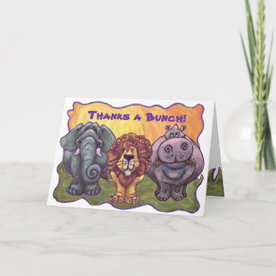 Safari Animal Thank You Card