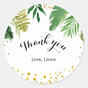 Safari animal Thank You Stickers. Classic Round Sticker