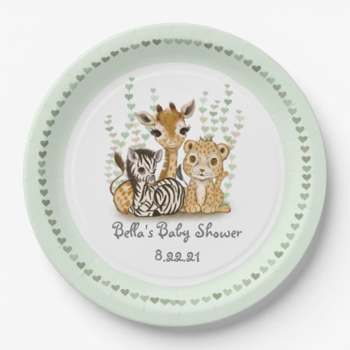 Safari Animal Themed Party Paper Plate