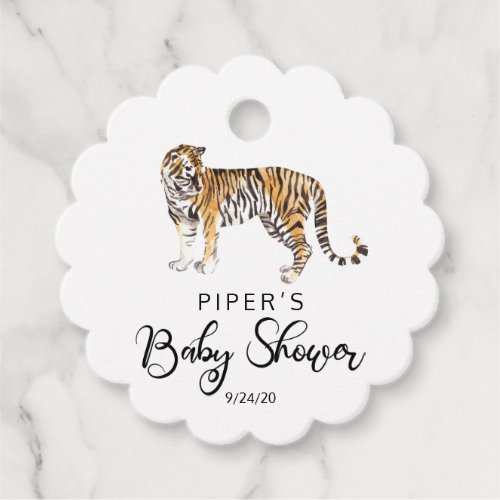 Safari Animal Tiger Baby Shower Thank You Favor Tags