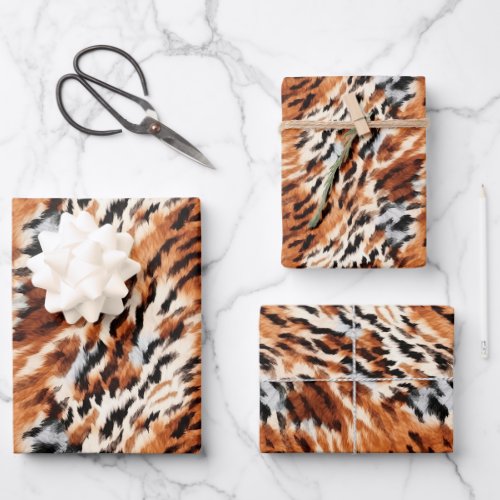 Safari Animal _ Tiger Fur  Wrapping Paper Sheets