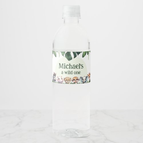 Safari Animal Water Bottle Labels 