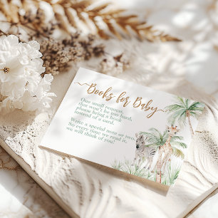 Safari Animal Wild One Baby Boy Shower  Enclosure Card