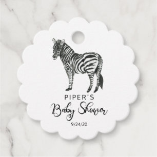 Safari Animal Zebra Baby Shower Thank You Favor Tags