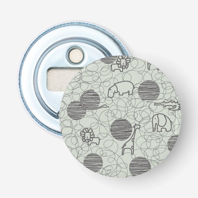 safari animals 1 bottle opener (Front)