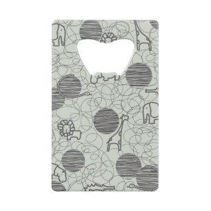 safari animals 1 credit card bottle opener