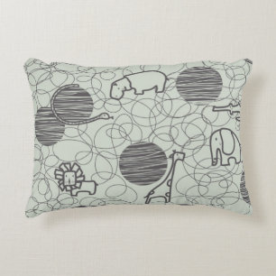 safari animals 1 decorative pillow